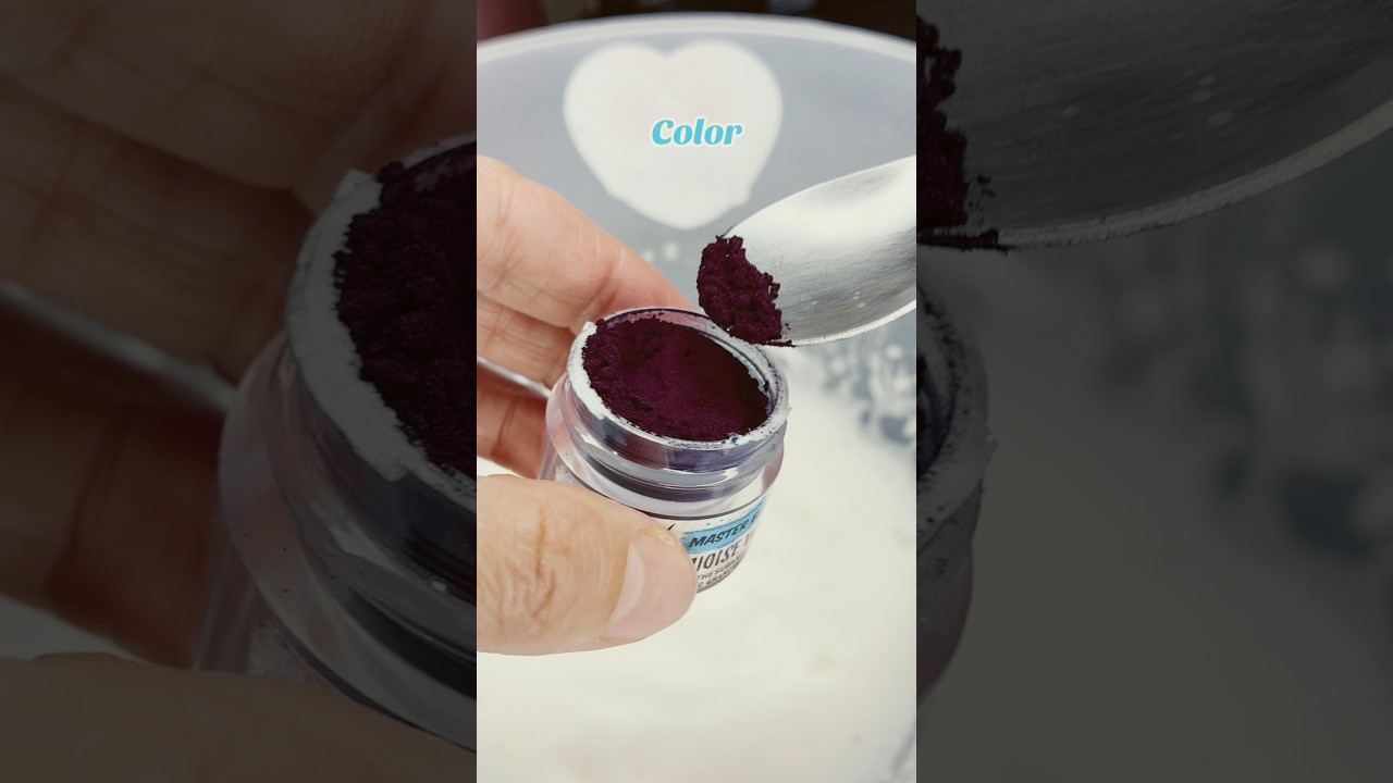 Adding blue natural powder to color macarons#Macarons #ASMR #Baking #Food #kovalicious