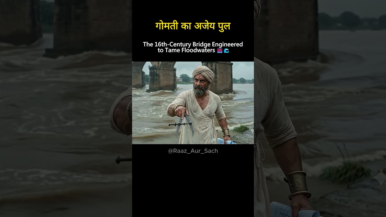 Why Doesn't Jaunpur's 450-Year-Old Bridge Wash Away in Floods? 😳🌊#shorts #shortsfeed