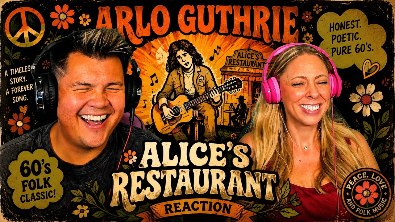 Reaction to "Arlo Guthrie - Alice's Restaurant Massacre" | THE WOLF HUNTERZ Jon and Dolly