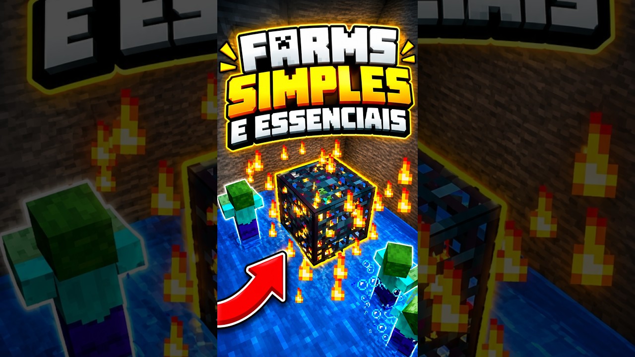 3 Farms Simples e Essenciais pro Minecraft!
