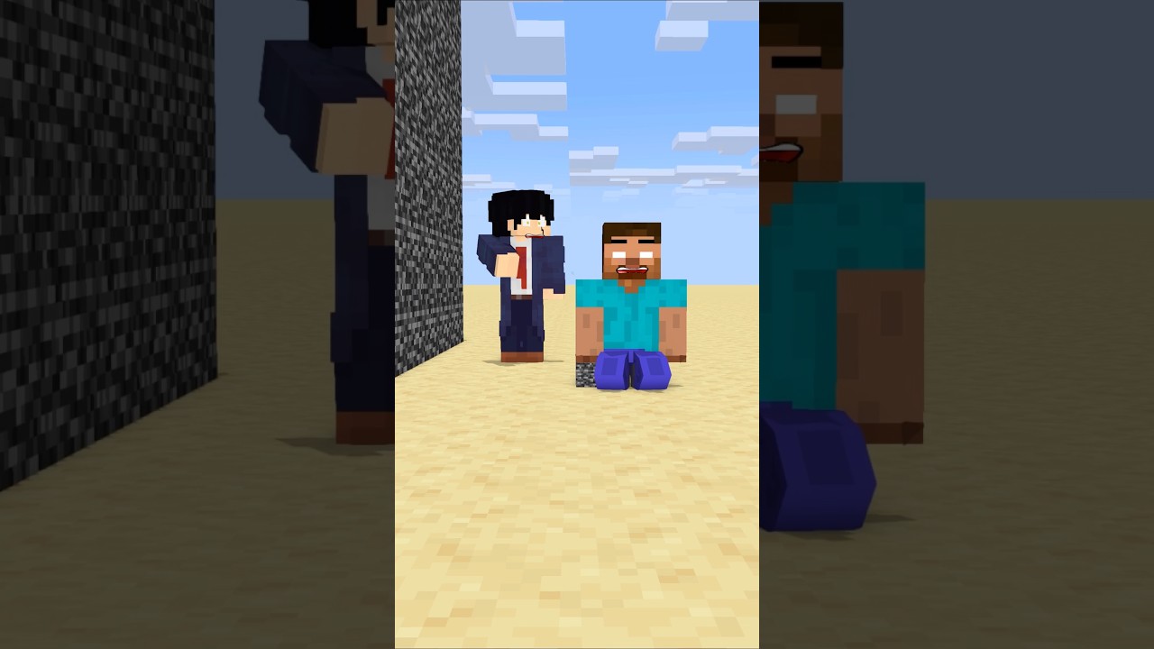 HELP Herobrine To Open The Chest - oreE TV Animation #friendship #shorts #trending #anime
