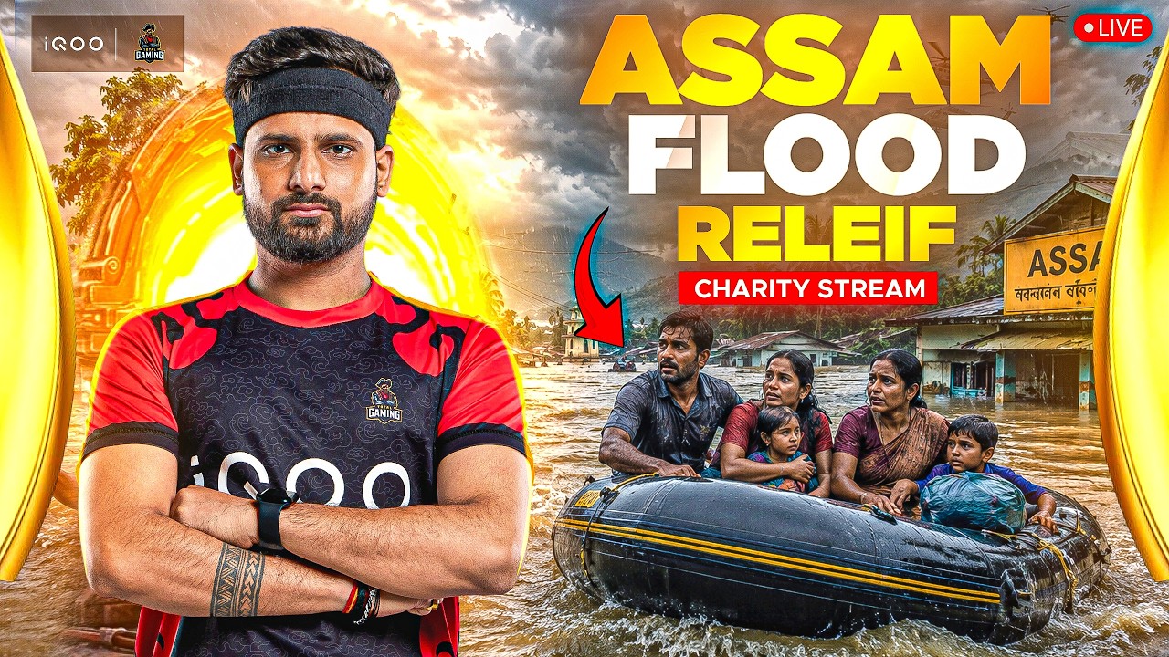 CHARITY STREAM FOR ASSAM BY IQOO TOTAL GAMING E SPORTS || LIVE WITH TG FOZYAJAY #charity #assam