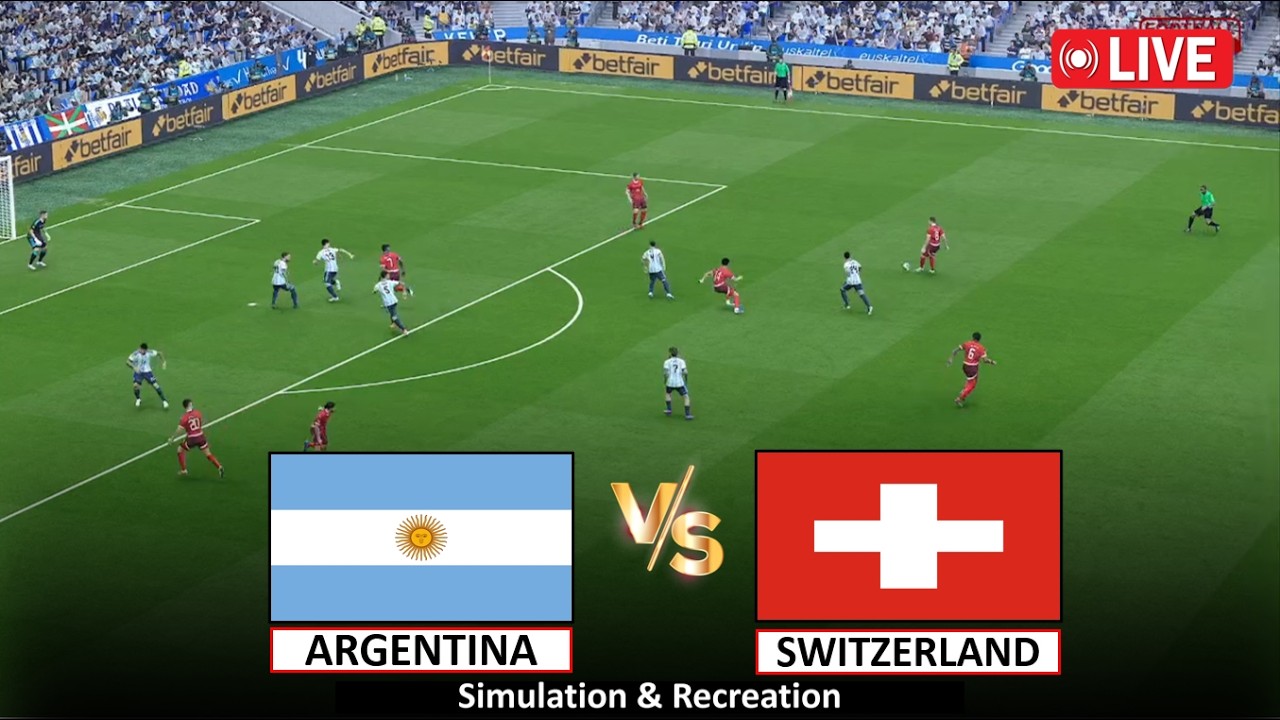 🔴Live : Argentina vs Switzerland I Video Game Simulation I Full Match Live Stream I 12 July, 2026