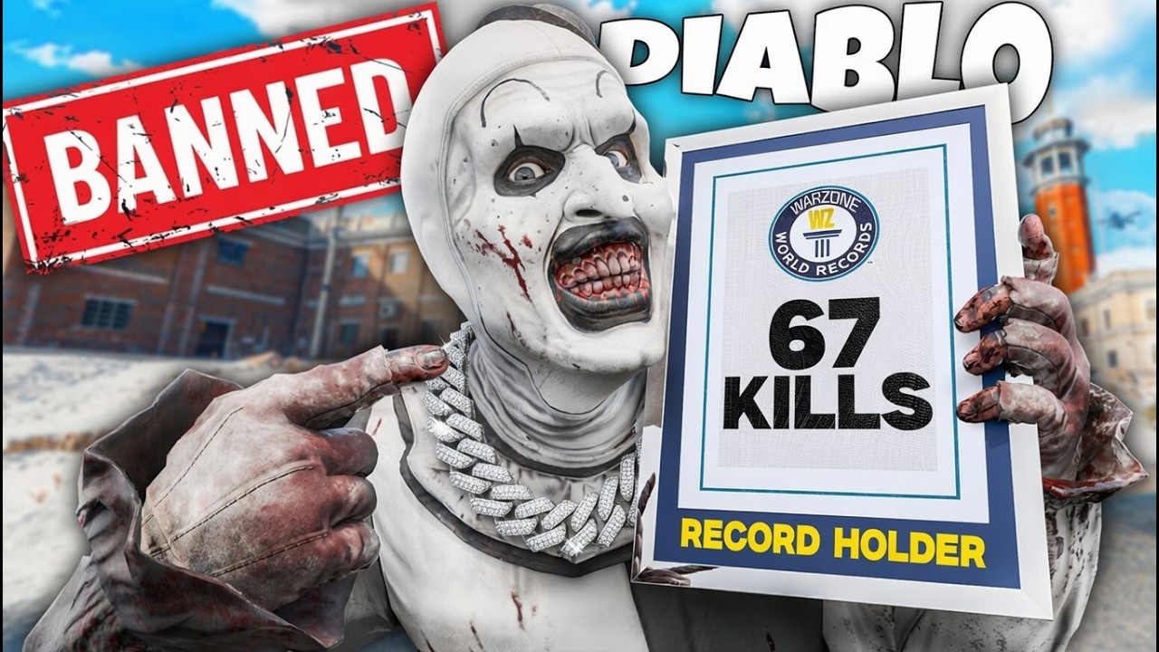 Diablo DROPS 67 Kills And Sets *NEW WORLD RECORD* on Warzone🍆😭 (NO 2 BOX)