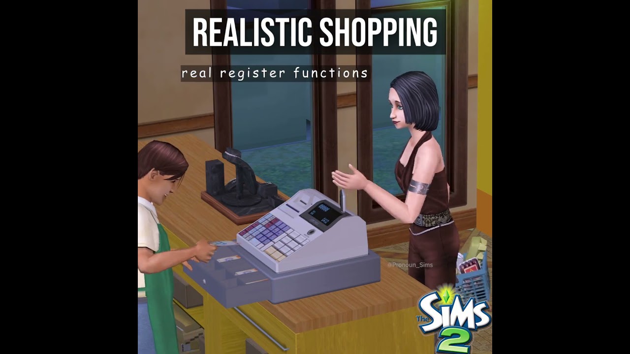 Why The Sims 2 is Better than Sims 4  Cash Register Logic #shorts