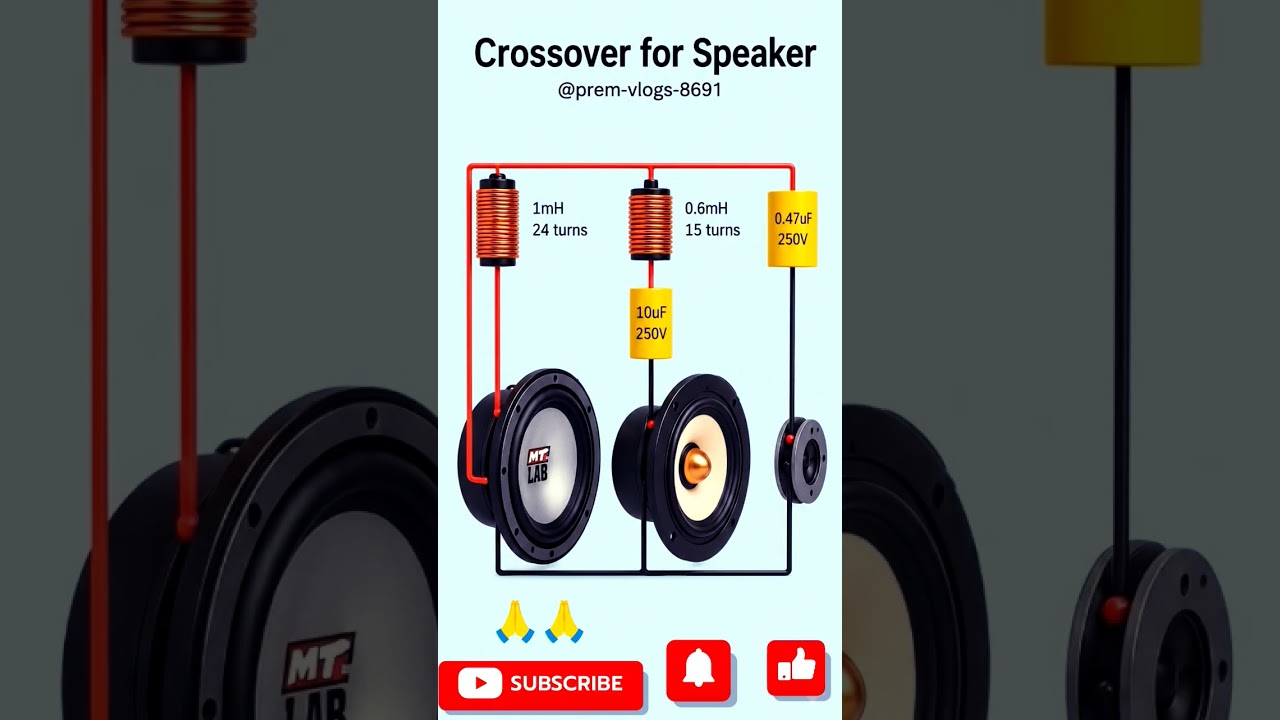 3 Way Speaker Crossover Network 🔥 | Woofer + Mid + Tweeter Connection Circuit