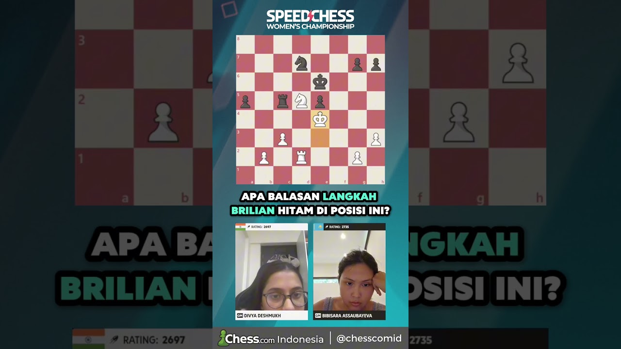 Apa balasan BRILIAN hitam setelah putih jalan Rxe4? 🤔 GM Deshmukh v Assaubayeva, Women’s Speed Chess