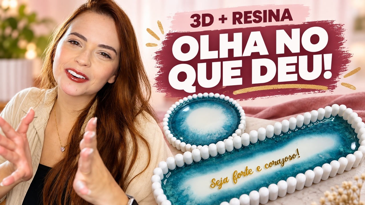 MISTUREI IMPRESSAO 3D COM RESINA E O RESULTADO FOI IMPRESSIONANTE