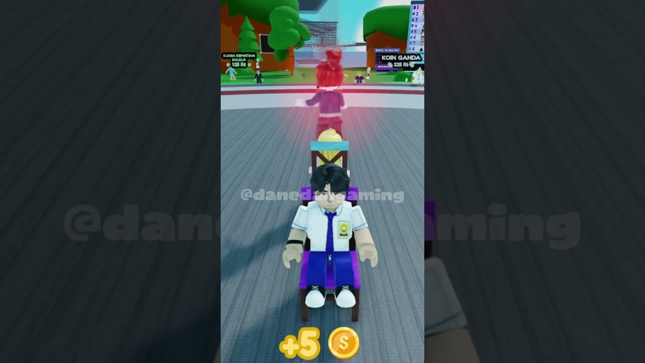 Jinu lomba rebutan kursi sekolah warna warni!!! apakah juara 1?? #roblox
