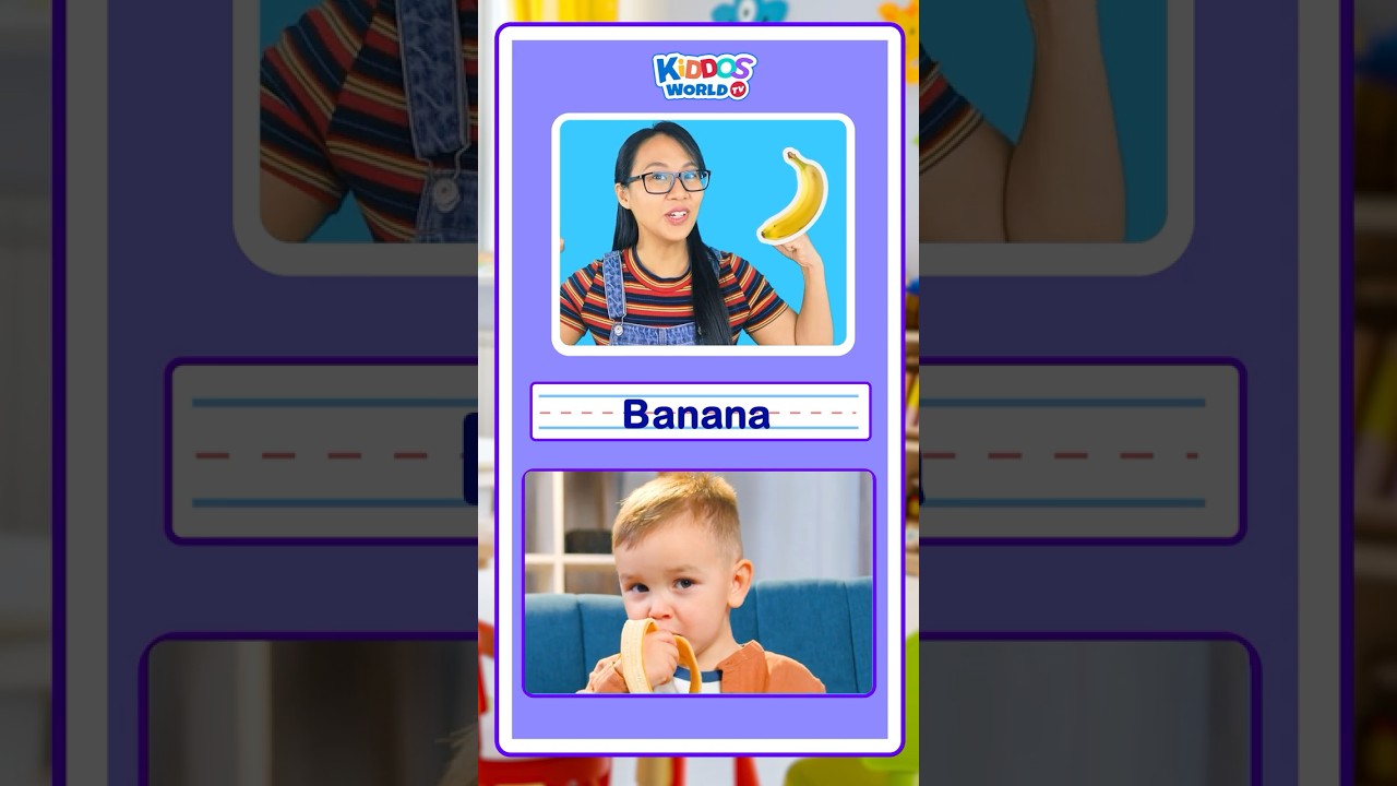 Learn How to Spell Banana | Fruit Words for Kids with Miss V of Kiddos World TV