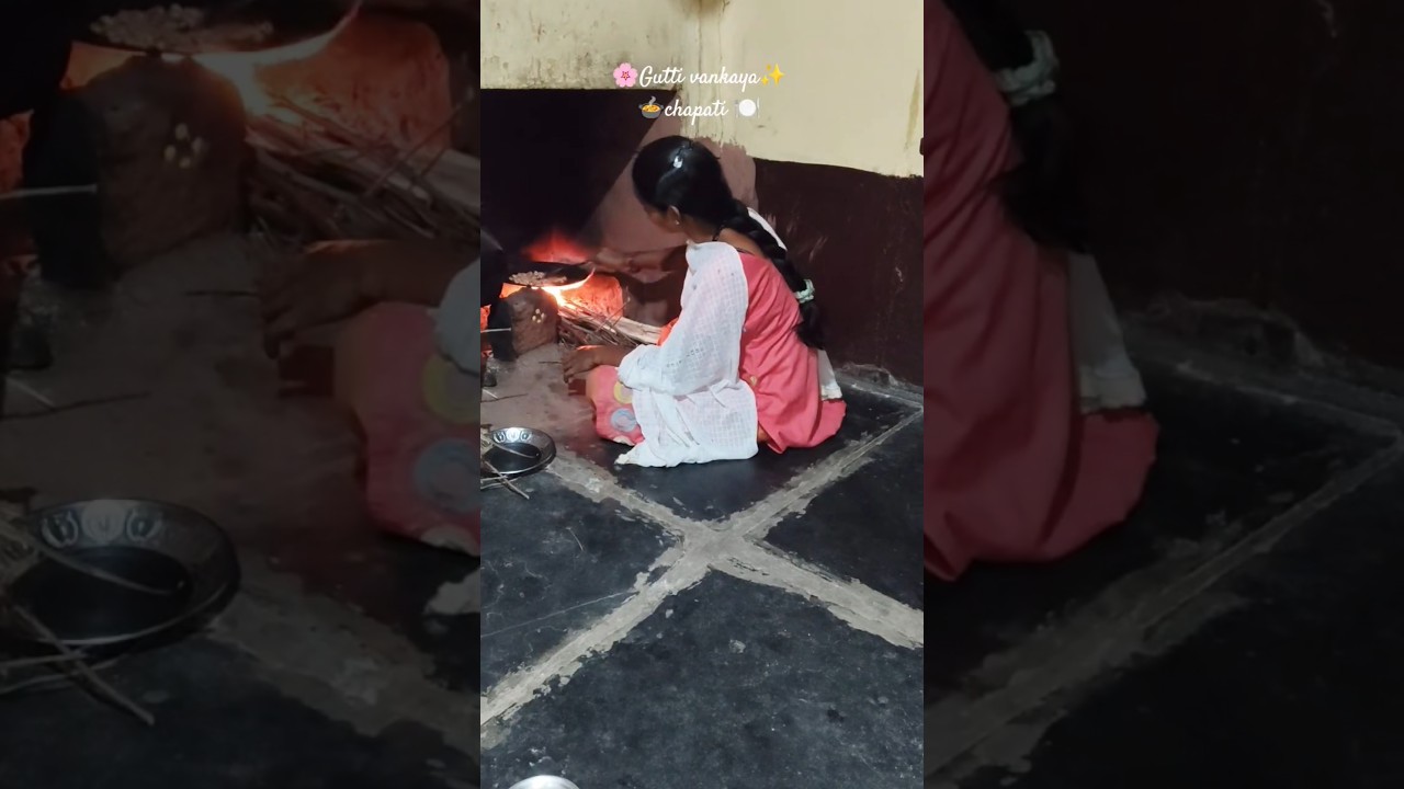 yesterday night mini vlog 🌸✨ #villagerlifestyle #shortvideo #cooking గుత్తి వంకాయ కర్రీ