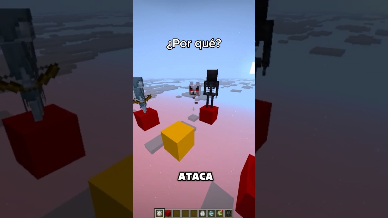 El LOBO solo ATACA a este ESQUELETO en Minecraft #soymanuel #minecraft #shorts