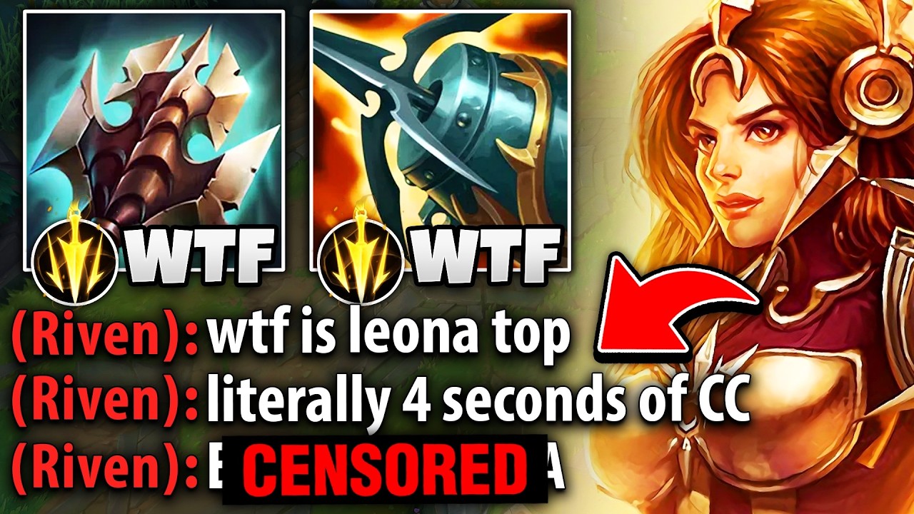 I made this Riven have a full blown mental breakdown with Leona top... (SHE WAS RAGING)