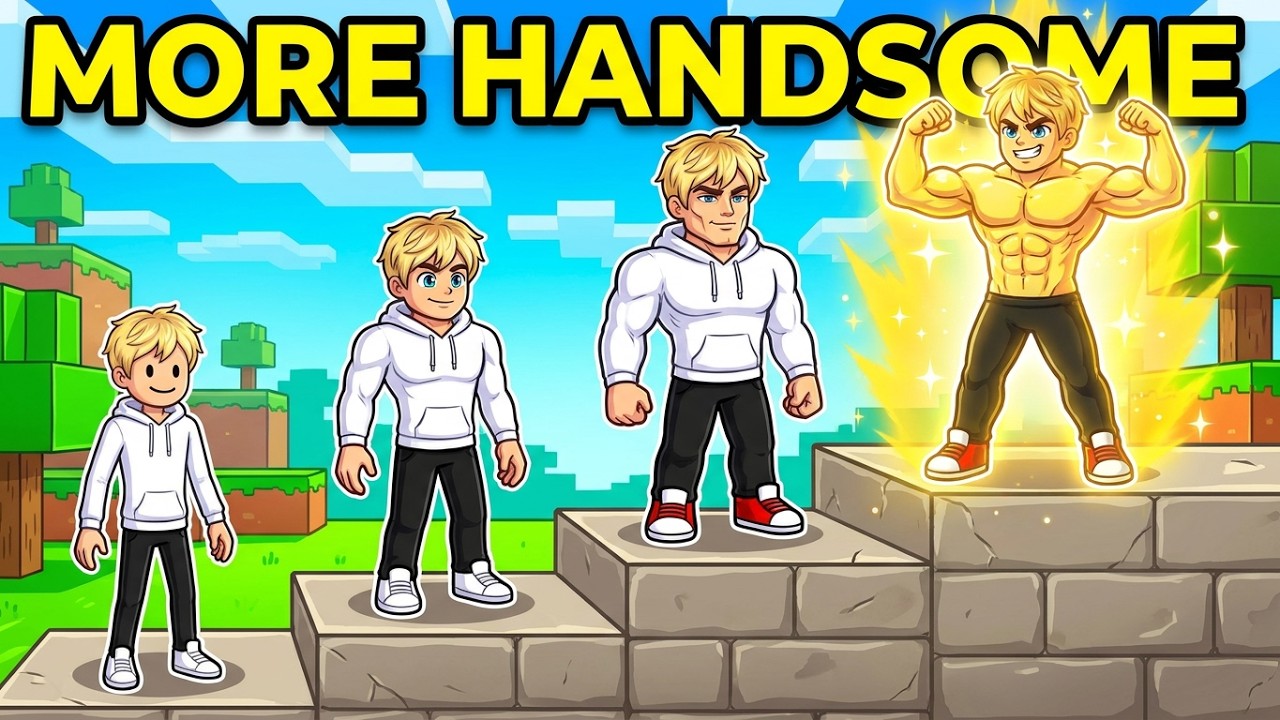 Roblox But Every Second You Get MORE HANDSOME