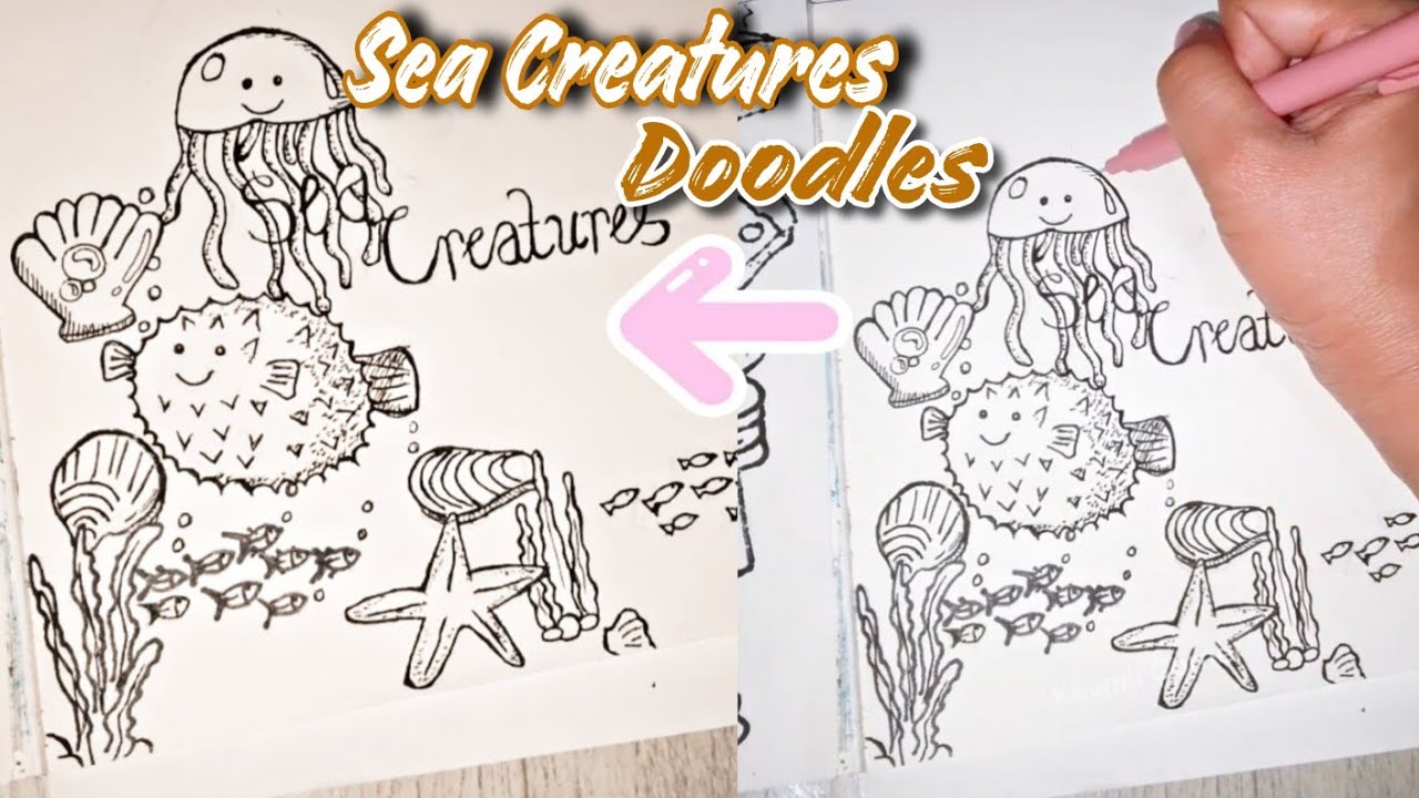 Doodling Sea Creatures Ep. 1, Drawing, Doodles 