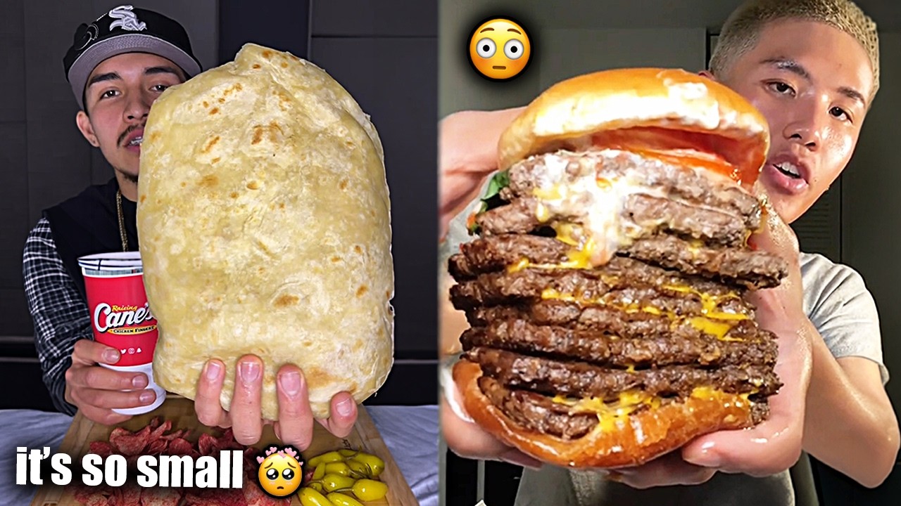 mukbangers eating TINY baby portions 😉