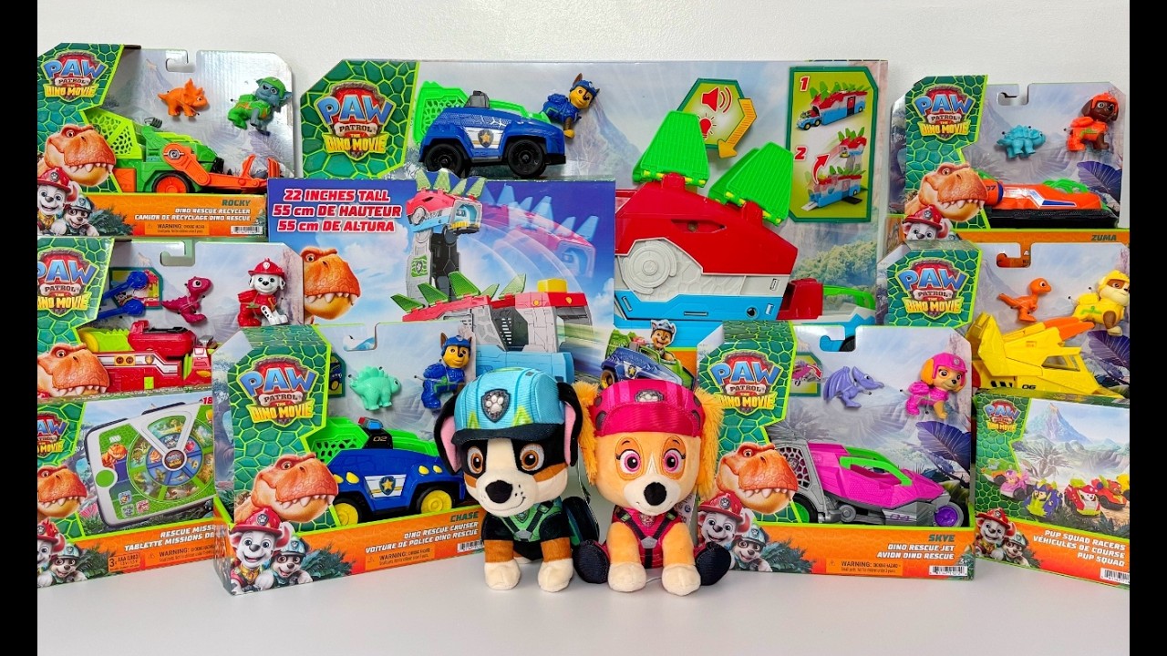 ASMR Toys NEW PAW PATROL THE DINO MOVIE Collection Oddly Satisfying Toy Unboxing
