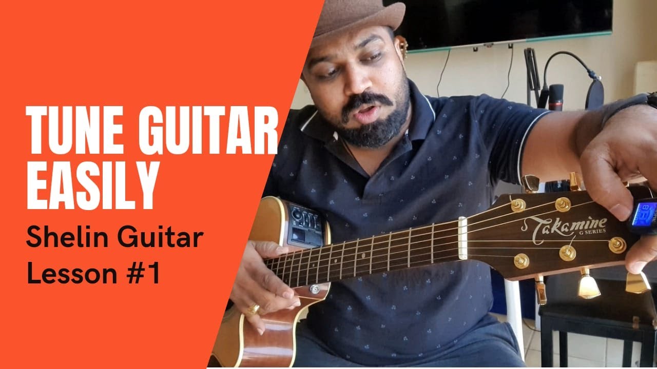 How to Tune Guitar with Guitar Tuna App Or Clip On Tuner - Basic Guitar Lesson #1 for Beginners