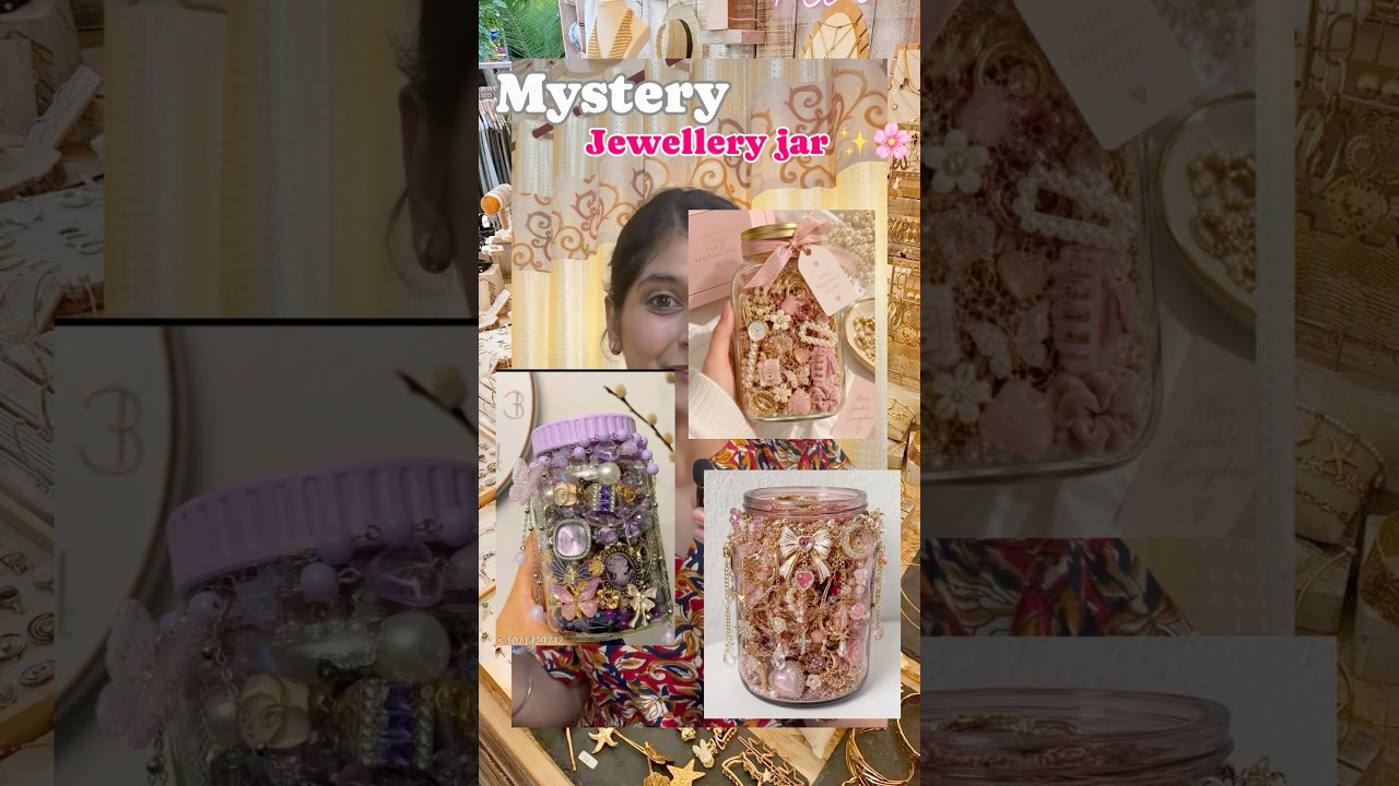 Mystery jewellery jar under Rs 1000/- ✨🌸 is it worth it? #mysteryjar #meesho #jewellery #viral