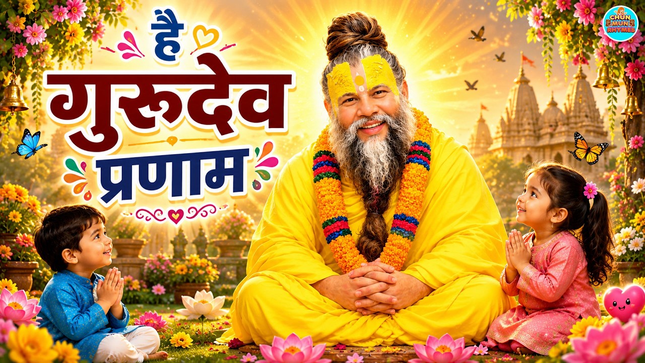 Hey Gurudev Pranam | हे गुरुदेव प्रणाम आपके चरणों में | Guru Ji Kids Song | Kids Bhakti Song