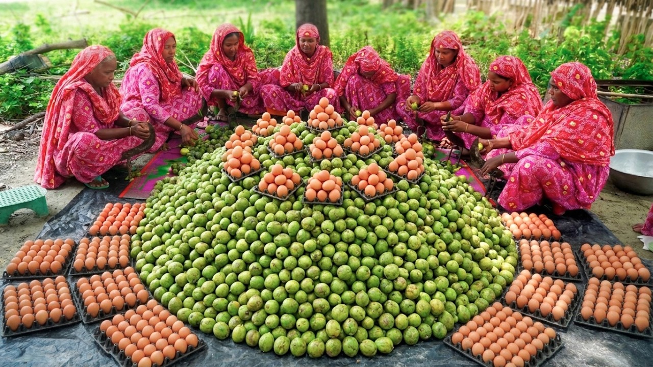 Incredibly unique village recipe of Hog Plum & Egg | 70 KG আমড়া দিয়ে তৈরি হলো বিশাল ডিমের তরকারি
