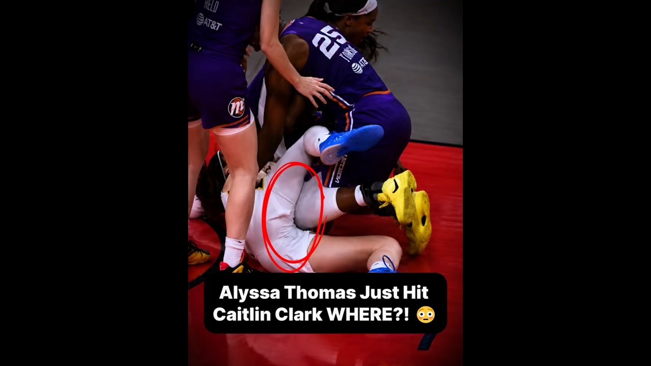 Alyssa Thomas DROPS Caitlin Clark With Brutal Knee 😳 #caitlinclark