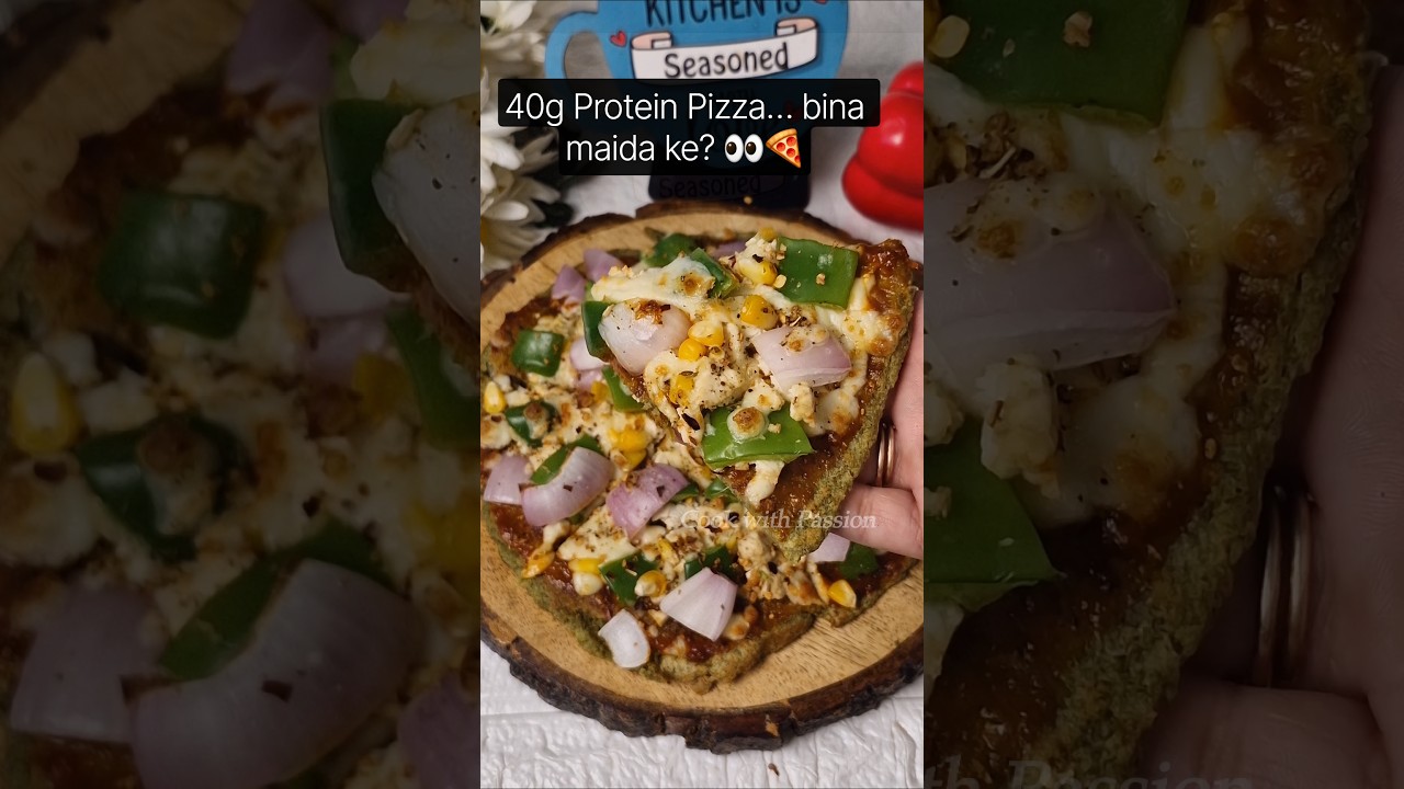 40g Protein Pizza Bina Maida Ke! 🍕💪 | High Protein Pizza #shorts