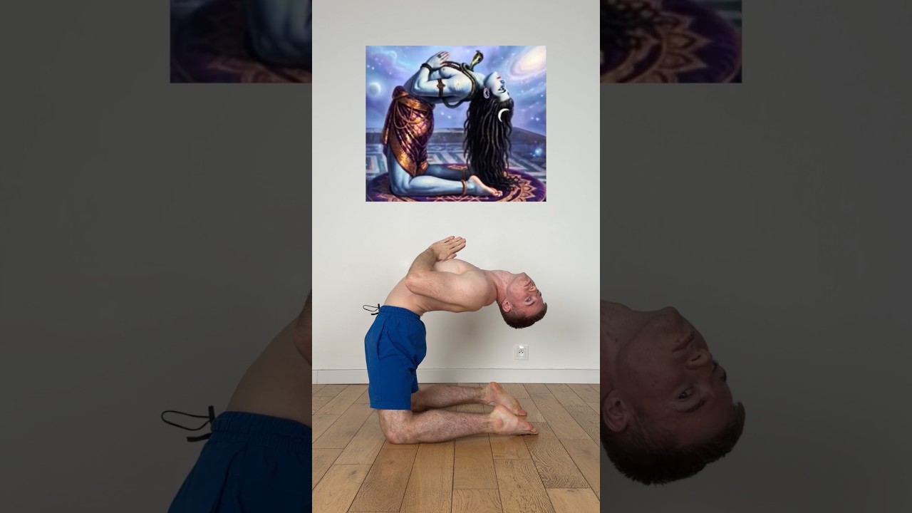 Try this Camel Pose without hands 🙌  #yoga #flexibility #mobility #ustrasana #shiv #challenge #gym