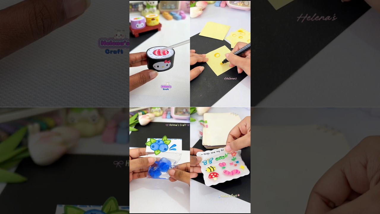 4 Creative Craft Ideas 🤩 #diy #shorts #craft #diyideas #helenascraft
