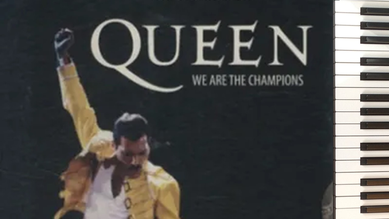 We Are the Champions (Queen) easy piano cover tutorial