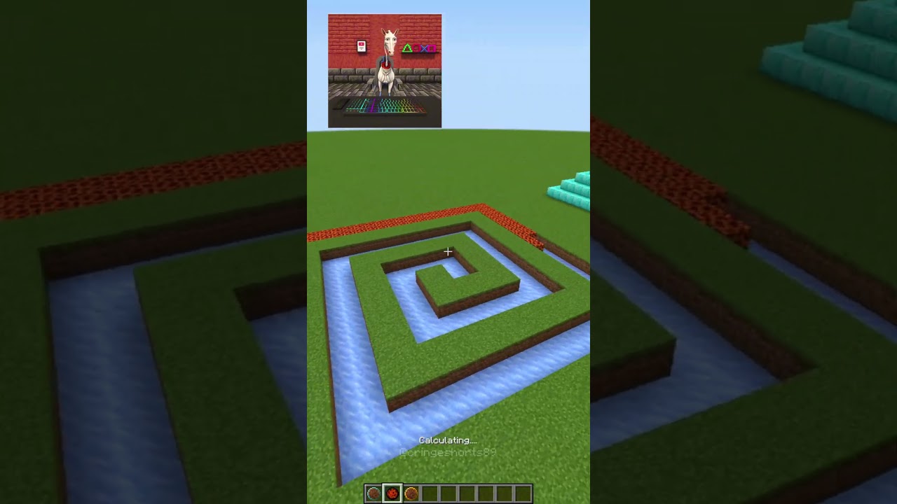 Creepy Long Neck Horse Hole Filler! #puzzles #minecraft