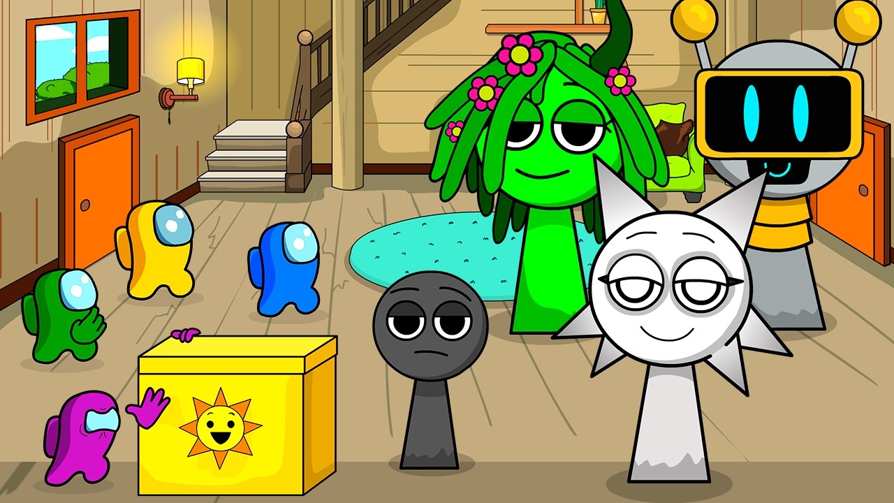 Among Us vs Sprunki Incredibox: Wenda x Fun Bot x Black! 🎮 Toonz Animation