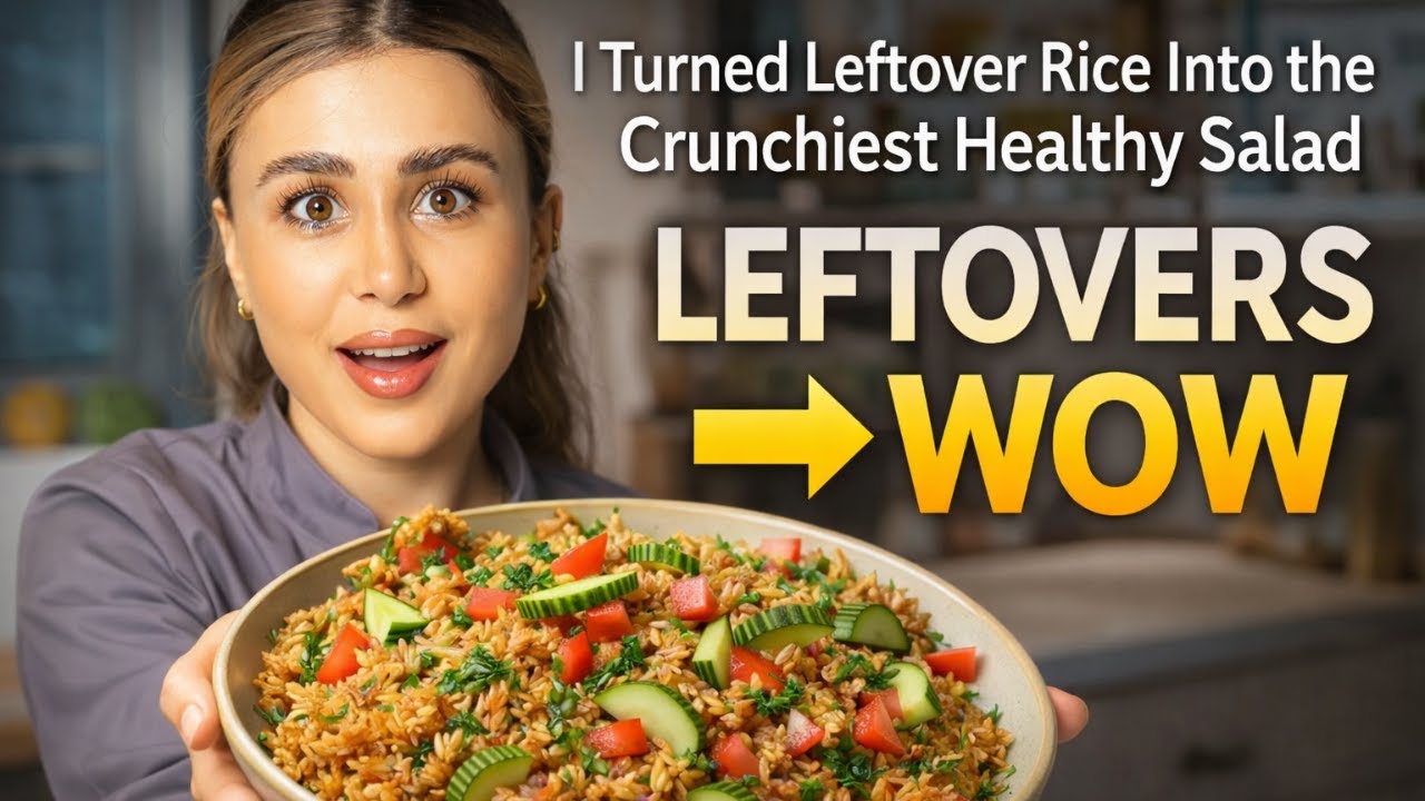 🍚I Turned Leftover Rice Into the Crunchiest Healthy Salad