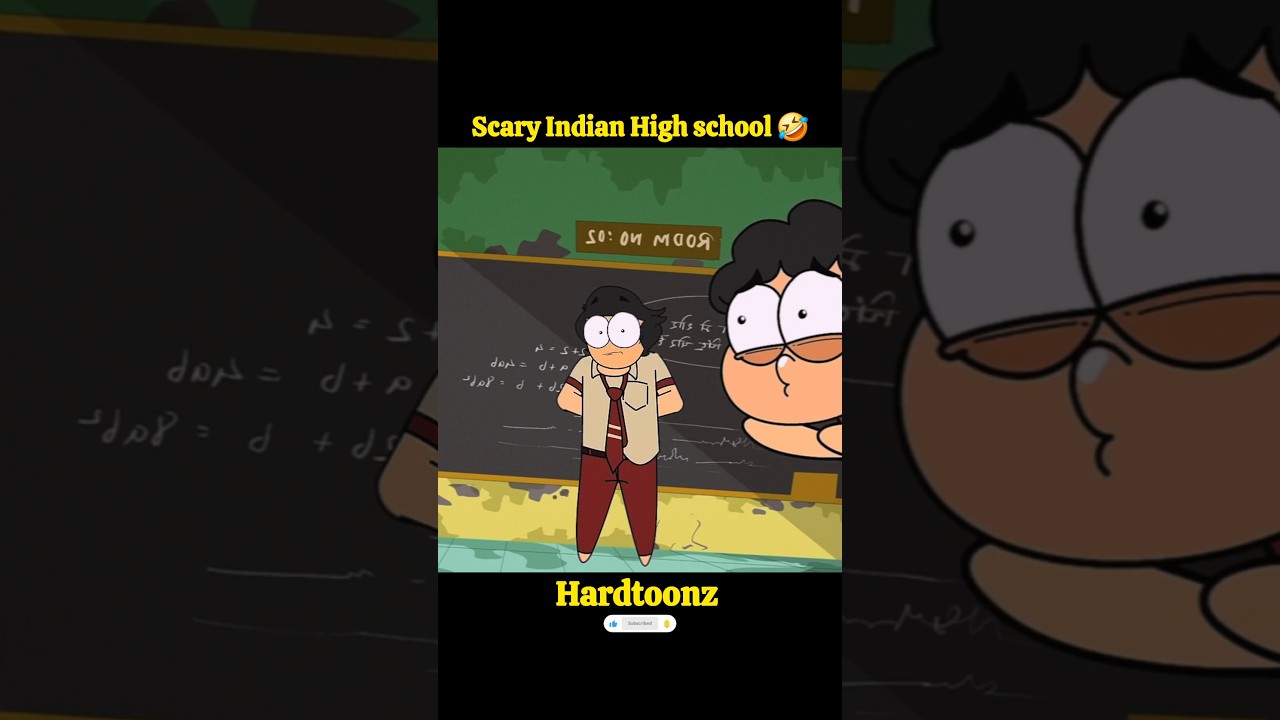 Scary Indian High school 🤣 | Hardtoonz #shorts #animation #viralvideo #shortsfeed #funnyvideo #funny