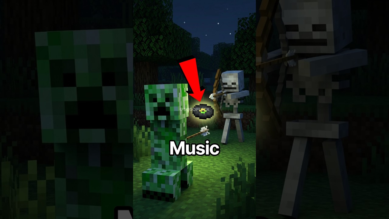 Why Only Skeletons Can Get This Disc? #shorts #minecraft