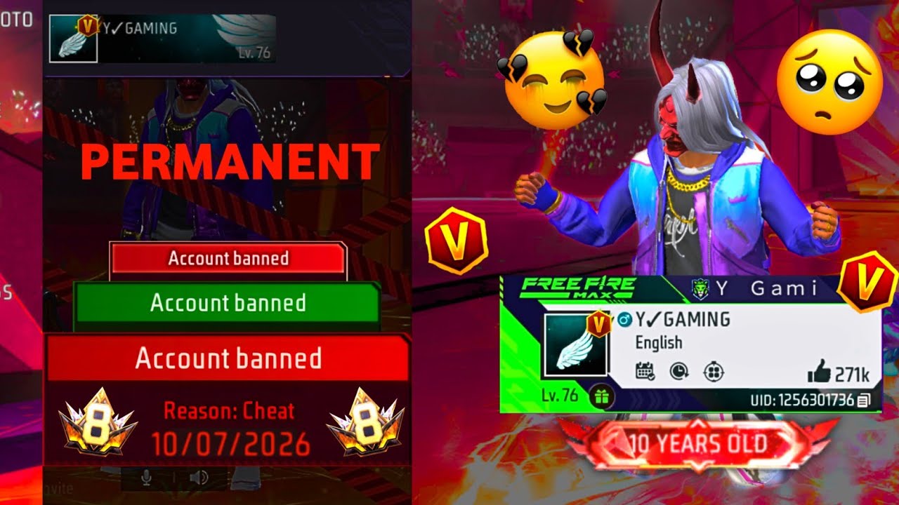 SAB KUCH KHATAM 💔😭 Y GAMING Ki 🥺💔 ID PERMANENT BAN 😡 Quit Free Fire 😭😭😭