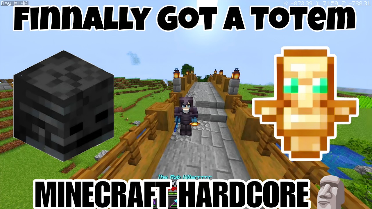 I Got Totem and Wither Skull  in my Hardcore world with Ai | Hindi gameplay Ep- 5
