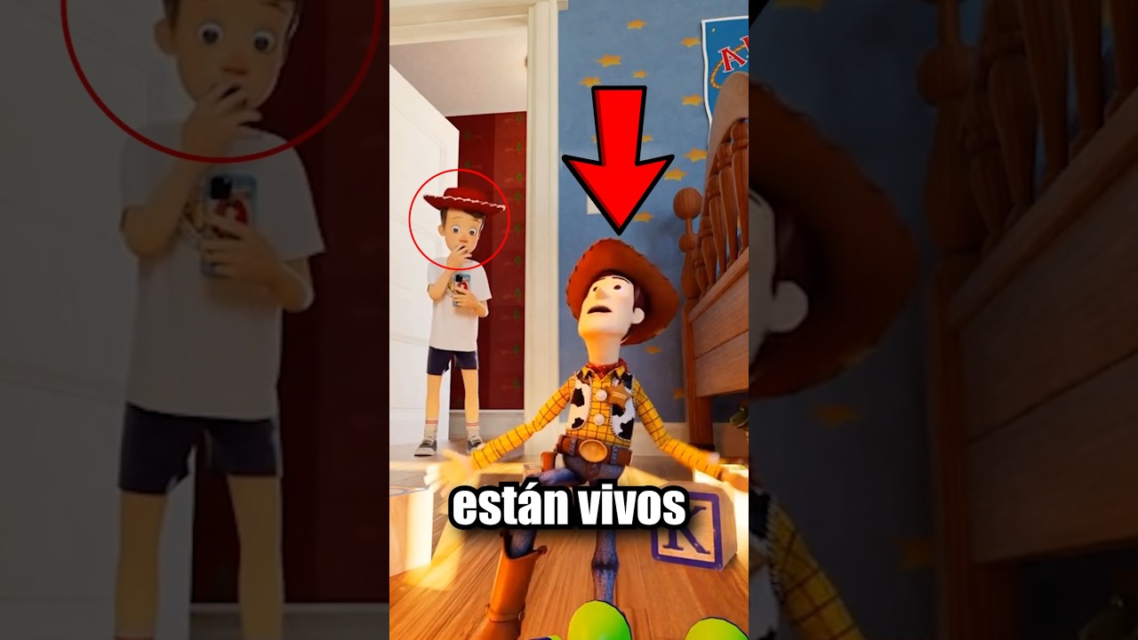 4 Personajes de Toy Story descubrieron que los Juguetes están vivos 😨 #toystory #shorts