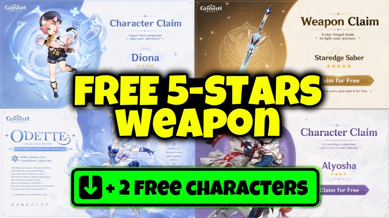 BREAKING!!! ODETTE CONFIRMED + TWO FREE CHARACTERS & A FREE 5-STAR WEAPON IN 7.0 - Genshin Impact