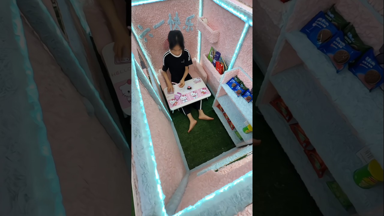 Her Dream Bedroom Has An Incredible Secret~mini wood toy-woodworking art skill/wood hand #shorts