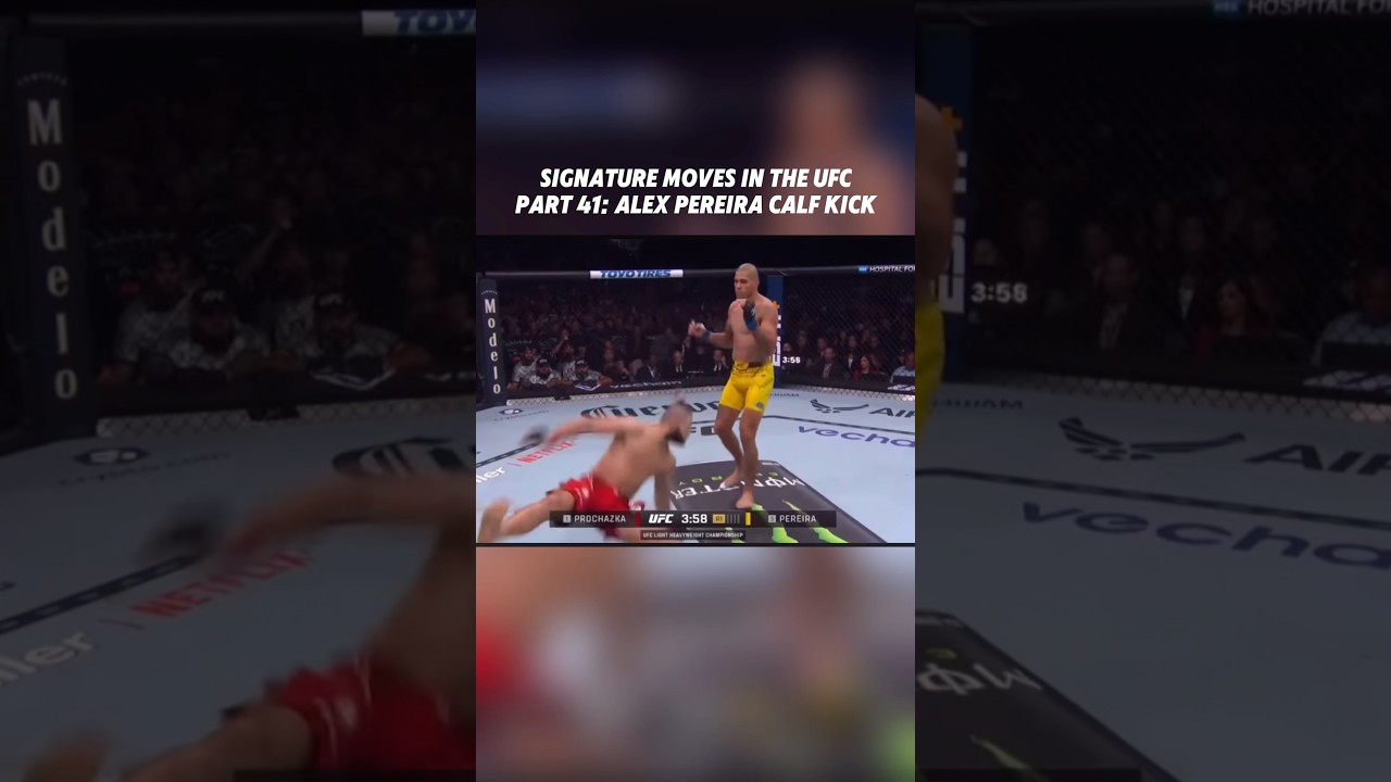 Signature Moves In The UFC Part 41: Alex Pereira Calf Kick! #ufc #mma #kickboxing #knockout #boxing