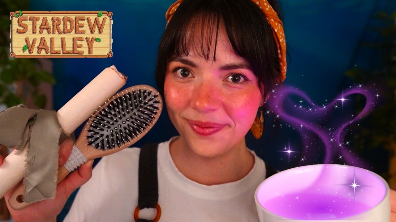ASMR Dance of the Moonlight Jellies 🌳 Stardew Valley RP (pampering, skincare, town gossip)