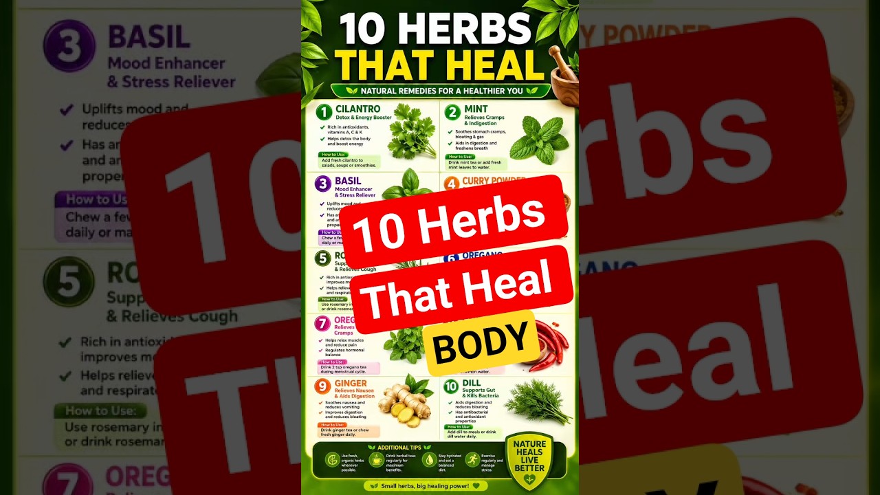 10 Everyday Herbs With Amazing Health Benefits | Natural Remedies