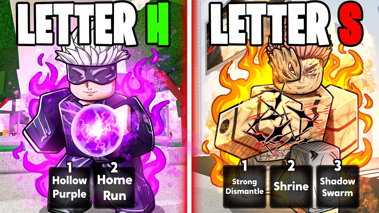 Jujutsu Shenanigans But LETTERS Decide Our Moves!
