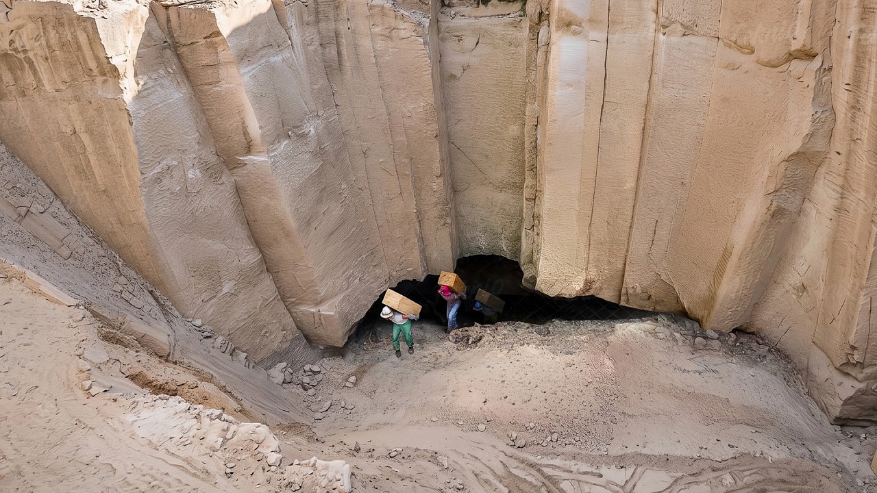 Inside a Secret Underground Quarry Digging Out Giant Stone Stoves by Hand