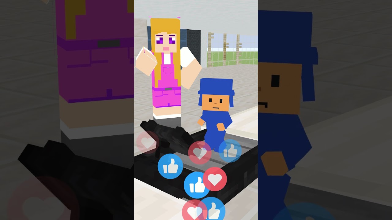 POCOYO CORRE!!! #shorts #minecraft  #robux #roblox #pocoyo