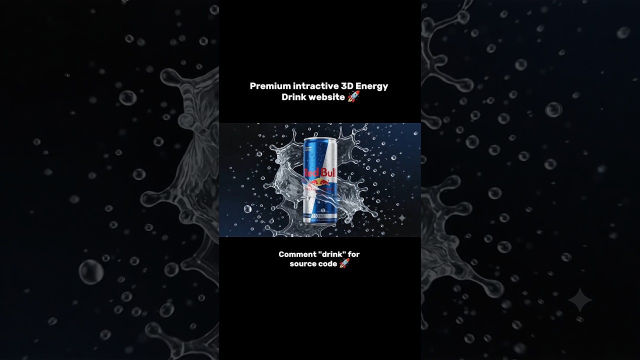 I Built a 3D Interactive Energy Drink Website ⚡🥤 | Web Design That Feels Alive | Krishna Kodez