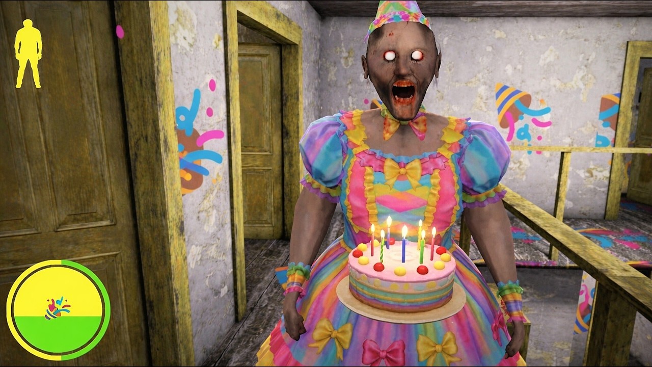 Granny Game Horror Escape Gameplay | Granny Birthday Party Ep18 #horror #grannygame #viralvideo