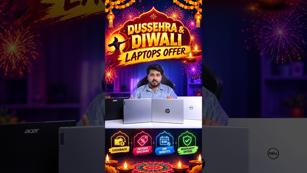 Dussehra & Diwali Laptop Offers 2026 🔥 HP, Dell, Lenovo & Acer | Up to ₹20,000 Benefits!