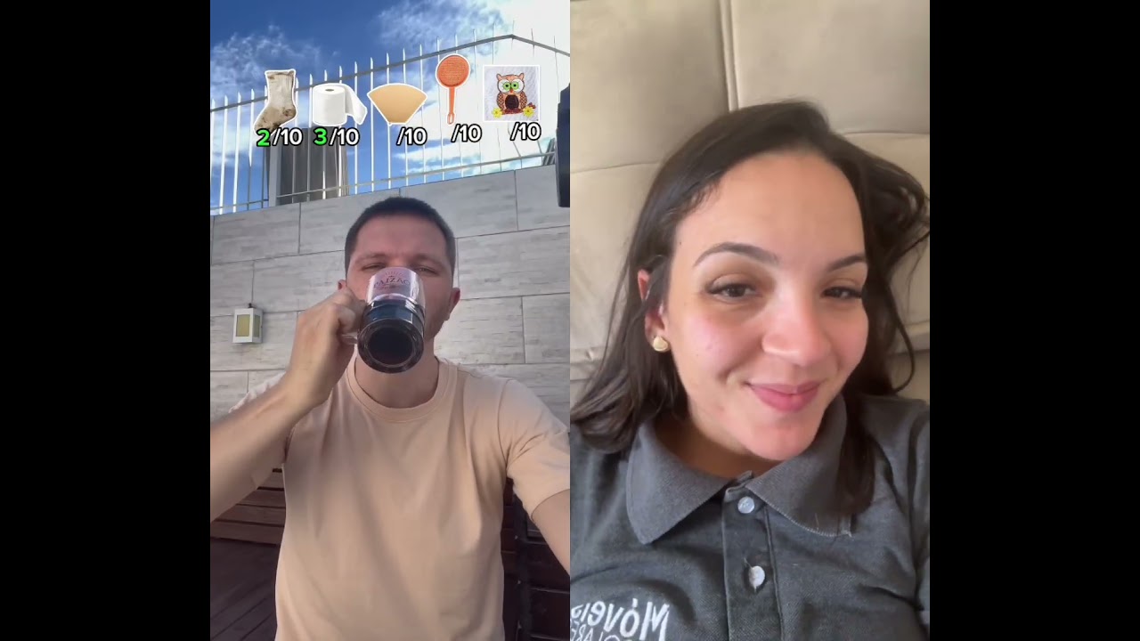 EU ACREDITO QUE ELE COLOCOU CAFÉ COM A MEIA